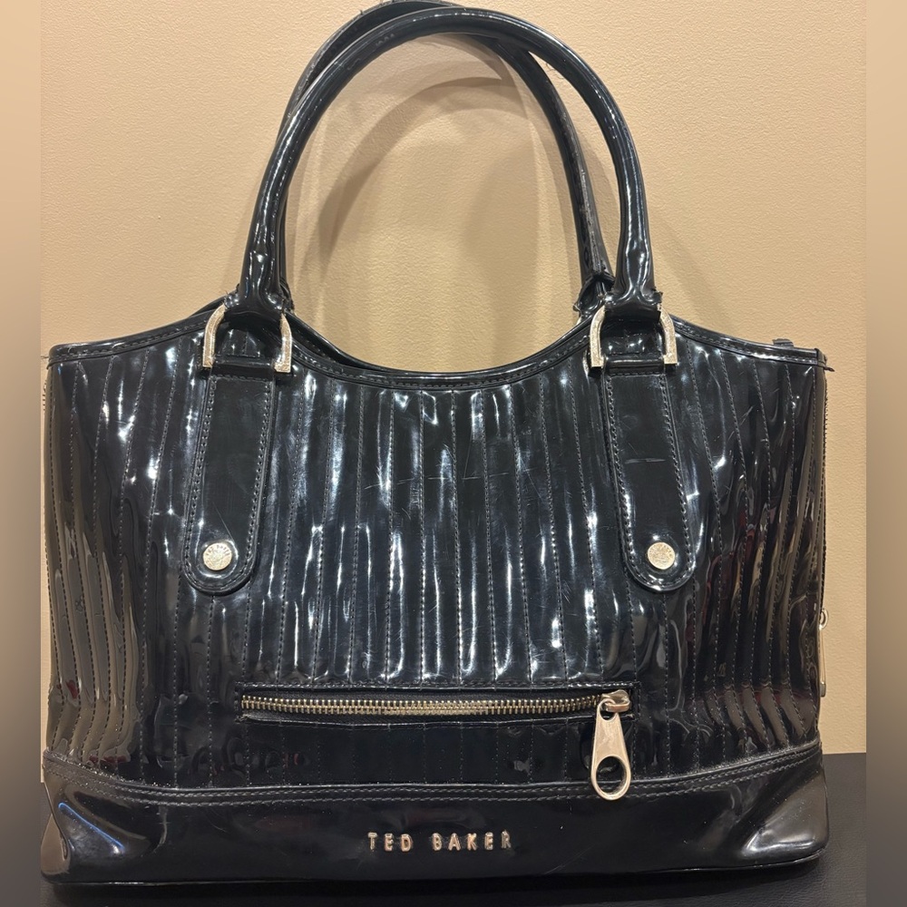 Ted Baker Glossy Black Shoulder Bag/Tote